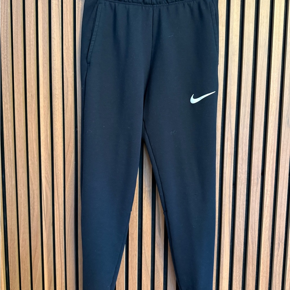 Nike Kids Black Sweatpants with White Logo